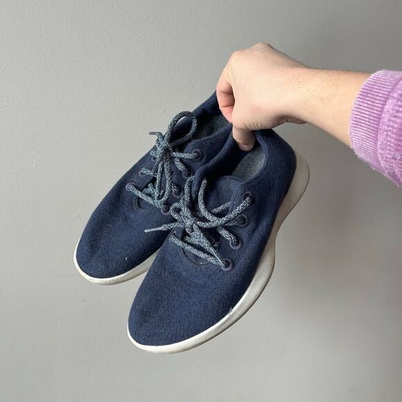 Allbirds Men\'s Wool Runners Dark Blue Size 8 sneakers eco friendly sustainable s main image 7